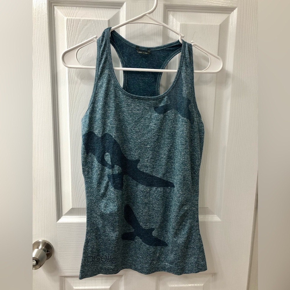Oiselle Flyte Tank, Small, EUC, blue-green